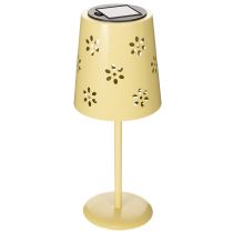 Article Lampe solaire de table à motif floral délicat pour balcon ou terrasse, 28 cm