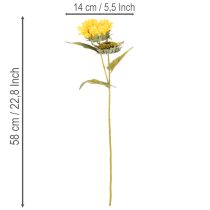 Article Tournesols artificiels avec feuilles réalistes, 58 cm, lot de 3