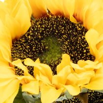 Article Tournesols artificiels avec feuilles réalistes, 58 cm, lot de 3