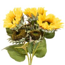 Article Tournesols artificiels avec feuilles réalistes, 58 cm, lot de 3