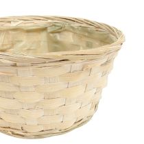 Plateau à chips rond blanchi 8pcs. Ø20cm