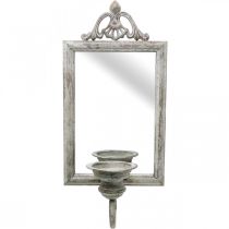 Article Miroir look antique avec bougeoir shabby chic H50cm
