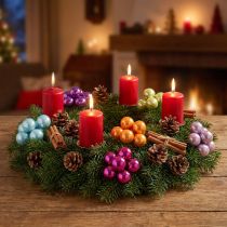 Article Boules de Noël miniatures en verre sur fil 40 mm colorées x32