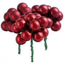 Article Boules de verre en fil de baies miroir Bordeaux mix Ø20mm 140 pcs