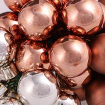 Article Verre baies miroir Noël argent abricot Ø20mm 140 pcs