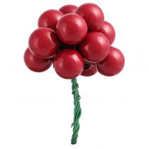 Article Boules de Noël en verre rouge baies miroir Ø20mm 140 pcs