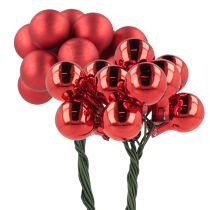 Article Baies miroir rouge mat, brillant Ø1,5cm 140 pcs