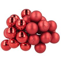 Article Baies miroir rouge mat, brillant Ø1,5cm 140 pcs