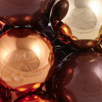 Article Boules de Noël baies miroir doré marron Ø40mm 32 pcs