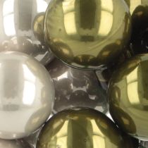 Article Boules de Noël Miroir Baies Vert Argent Ø20mm 140pcs