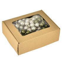 Article Boules de Noël Miroir Baies Vert Argent Ø20mm 140pcs