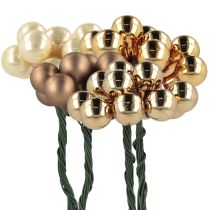 Article Baies miroir Ø1,5cm marron-doré 140 pcs
