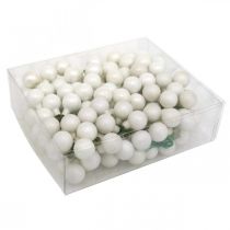 Article Boules décoratives miniatures blanches effet marbré givrées Ø 2 cm - Lot de 140