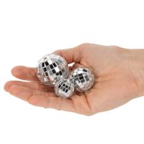 Article Boules décoratives miroir argentées en verre 2-4 cm 50 pièces