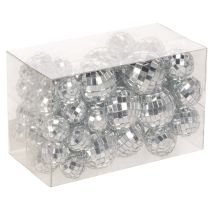 Article Boules décoratives miroir argentées en verre 2-4 cm 50 pièces