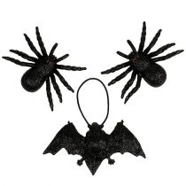 Article Araignée, figurines chauve-souris noir 10cm, 14cm 3pcs