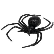 Araignée noire 16 cm avec paillettes