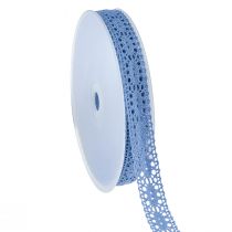 Article Ruban dentelle jeans ruban décoratif bleu ruban bijoux W18mm L20m