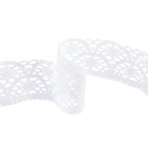 Article Ruban dentelle ruban décoratif blanc mariage baptême W48mm L20m