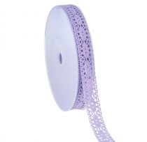 Article Ruban de dentelle violet ruban décoratif fleur printemps l 18 mm l 20 m