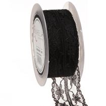 Article Ruban dentelle vintage noir ruban de deuil dentelle 40mm 20m