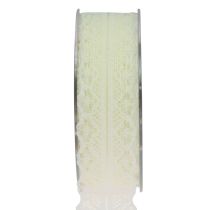 Article Ruban dentelle ruban cadeau crème ruban décoratif 28mm 20m