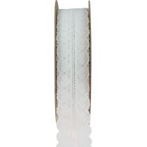 Article Ruban dentelle coeurs ruban décoratif dentelle blanc 25mm 15m