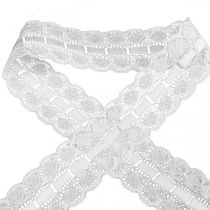 Article Ruban dentelle bordure dentelle ruban déco dentelle blanc 25mm 15m