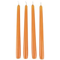 Article Bougies coniques, bougies bâtons, bougies Wenzel, orange, 250/23 mm, 12 pièces