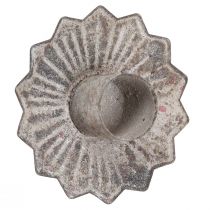 Article Bougeoir à piquer pour chandelle Gris antique 7×8,5cm 4pcs