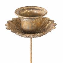 Bougeoir effilé à coller style antique Doré Ø8.5cm