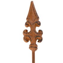 Article Piquet de jardin rustique décoratif en forme de lance de lys au design antique pour l'extérieur, 60 cm, lot de 2
