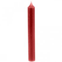 Bougie conique rouge bougies colorées rouge rubis 180mm / Ø21mm 6pcs
