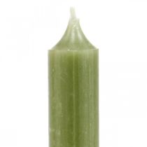 Article Bougie bâton bougies en cire teintes vertes 180mm/Ø21mm 6pcs