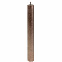 Article Bougies coniques couleur unie cuivre métallisé 34mm×240mm 4 pcs