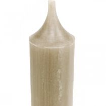 Article Bougies coniques bougies courtes marron décoration d&#39;automne Ø21/110mm 6 pcs