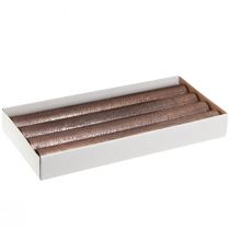 Article Bougies coniques couleur unie cuivre laqué 34x300mm 4 pcs