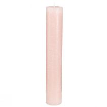 Article Bougies teintes dans la masse Rose clair 50×300mm 4pcs