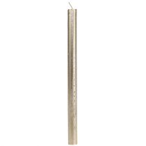 Article Bougies coniques couleur unie or clair 21×240mm 12 pcs