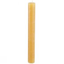 Article Bougies coniques couleur miel unie 34x300mm 4 pcs