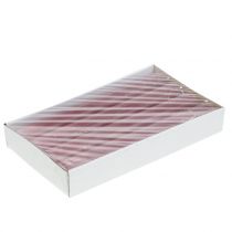 Article Bougies coniques couleur unie vieux rose 34mm x 300mm 4 pcs