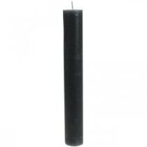 Article Bougies coniques bougies anthracite de couleur unie 34×240mm 4 pcs