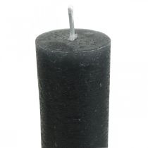 Article Bougies coniques bougies anthracite de couleur unie 34×240mm 4 pcs
