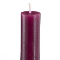 Article Bougies coniques unies, bordeaux, 22 × 240 mm, lot de 12