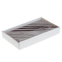 Article Bougies Statiques en Cire Teintée Bordeaux 34mm x 300mm - Lot de 4