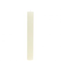 Article Bougies coniques de couleur unie crème 34mm x 240mm 4 pcs
