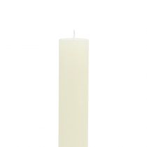 Article Bougies coniques de couleur unie crème 34mm x 240mm 4 pcs
