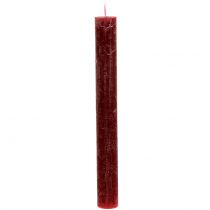 Article Bougies colorées unies rouge foncé 34mm x 300mm 4pcs