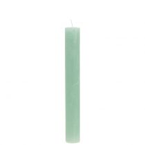Bougies colorées dans le vert clair 34mm x 240mm 4pcs