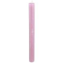 Article Bougies en bâton, bougies unies, vieux rose, 21×240mm, 12 pièces